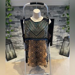 Gently worn & EUC CAbi jungle sheer dress tank